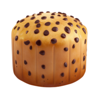 Panettone 3D icon cartoon smooth soft light isolate on transparent background png