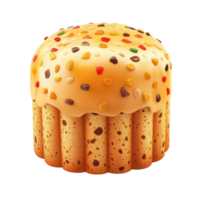 Panettone 3D icon cartoon smooth soft light isolate on transparent background png