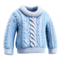 Winter Knitted clothe 3D icon cartoon smooth soft light isolate on transparent background png
