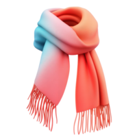 Winter Scarf 3D icon cartoon smooth soft light isolate on transparent background png