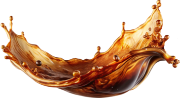 coffee liquid flow splash isolated png