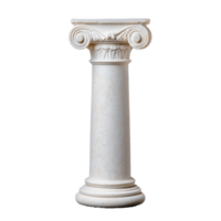 Ionic column with scrolls on transparent background png