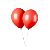 Pair of red balloons on transparent background png