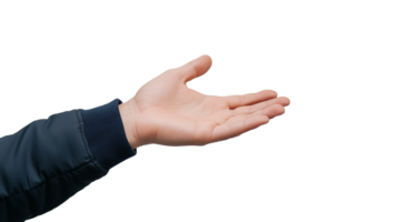 Open hand gesture isolated on transparent background png