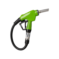 Green gasoline nozzle isolated on transparent background png