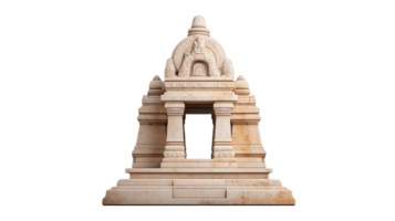 Small ancient temple structure isolated on transparent background png
