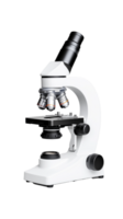 Optical microscope for laboratory use isolated on transparent background png