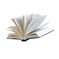Open book with flipping pages isolated on transparent background png