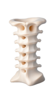 Tall stack of uncooked fusilli pasta isolated on transparent background png