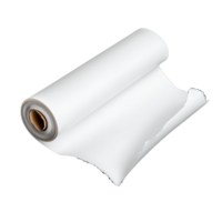 Roll of white plastic wrap isolated on transparent background png