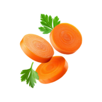 Fresh sliced carrot on transparent background png