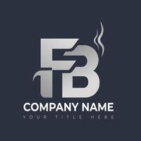 FB letter gradient color simple logo design vector