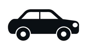car flat icon silhouette design vector