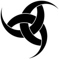 Variant of Three Crescent also known as Odin Horns symbol vector