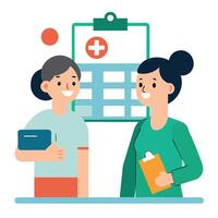 Medical Assistant Scheduling Patient Appointments vector