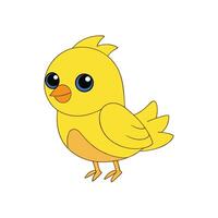 Sleek Canary Bird Sketch Design vector