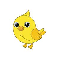 Minimalistic Canary Bird Outline vector