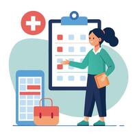 Efficient Appointment Management by Medical Assistant vector