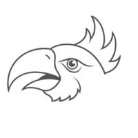 Stylish Rooster Head Logo Collection outline vector