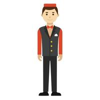 What It's Like to Be a Waiter in a Hotel on white vector
