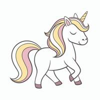 Whimsical Unicorn Illustration for Decor vector