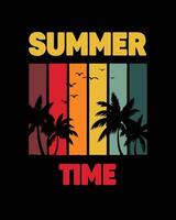 Retro Summer Typography for T-Shirts vector