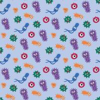 Seamless pattern with bacteria. Design for fabric, textile, wallpaper, packaging vector