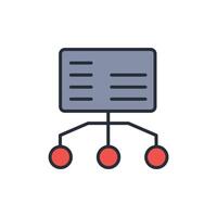 site map icon. .Editable stroke.linear style sign for use web design,logo.Symbol illustration. vector