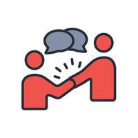 Handshake icon. .Editable stroke.linear style sign for use web design,logo.Symbol illustration. vector