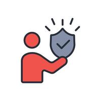 reliable icon. .Editable stroke.linear style sign for use web design,logo.Symbol illustration. vector