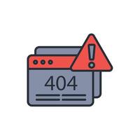 error page icon. .Editable stroke.linear style sign for use web design,logo.Symbol illustration. vector