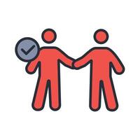 reliance icon. .Editable stroke.linear style sign for use web design,logo.Symbol illustration. vector