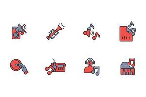 music icon. .Editable stroke.linear style sign for use web design,logo.Symbol illustration. vector
