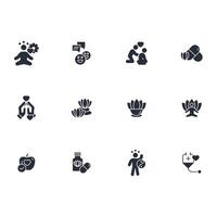 Wellness icon set..Editable stroke.linear style sign for use web design,logo.Symbol illustration. vector