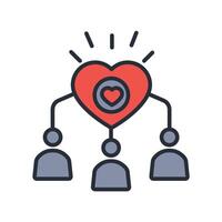 relationship icon. .Editable stroke.linear style sign for use web design,logo.Symbol illustration. vector