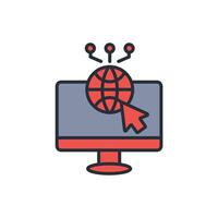 Website icon. .Editable stroke.linear style sign for use web design,logo.Symbol illustration. vector