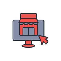 E-commerce icon. .Editable stroke.linear style sign for use web design,logo.Symbol illustration. vector