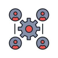 collaboration icon. .Editable stroke.linear style sign for use web design,logo.Symbol illustration. vector