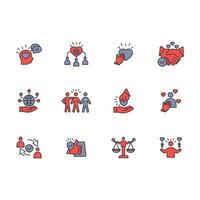 Trust icon set..Editable stroke.linear style sign for use web design,logo.Symbol illustration. vector