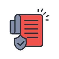 assurance icon. .Editable stroke.linear style sign for use web design,logo.Symbol illustration. vector