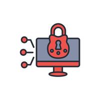 Security icon. .Editable stroke.linear style sign for use web design,logo.Symbol illustration. vector