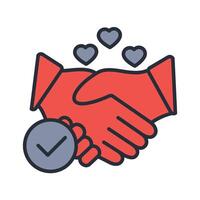 commitment icon. .Editable stroke.linear style sign for use web design,logo.Symbol illustration. vector