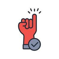 promise icon. .Editable stroke.linear style sign for use web design,logo.Symbol illustration. vector