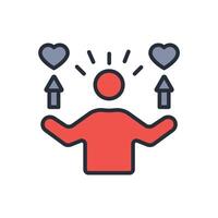 Confidence icon. .Editable stroke.linear style sign for use web design,logo.Symbol illustration. vector