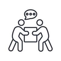 mentoring icon. .Editable stroke.linear style sign for use web design,logo.Symbol illustration. vector