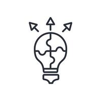 problem solving icon. .Editable stroke.linear style sign for use web design,logo.Symbol illustration. vector