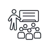 training icon. .Editable stroke.linear style sign for use web design,logo.Symbol illustration. vector