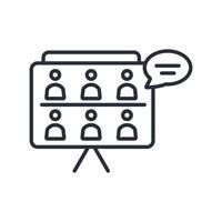 online workshop icon. .Editable stroke.linear style sign for use web design,logo.Symbol illustration. vector
