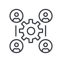 collaboration icon. .Editable stroke.linear style sign for use web design,logo.Symbol illustration. vector