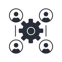 collaboration icon. .Editable stroke.linear style sign for use web design,logo.Symbol illustration. vector